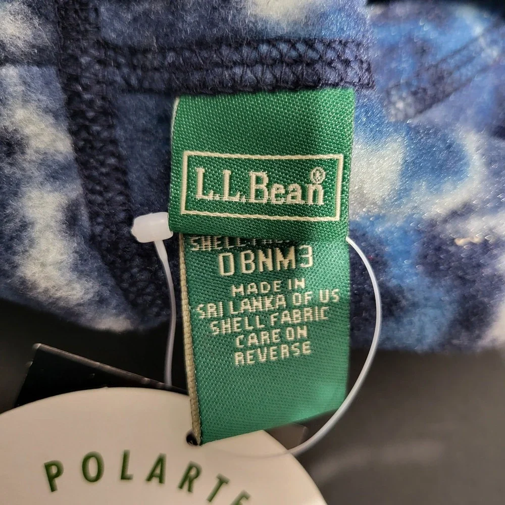 Kids L.L.Bean Polartec Classic‎ 200 Fleece Beanie Hat Blue Tie Dye
